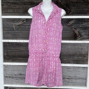 Michael Kors pink printed mini romper playsuit Small